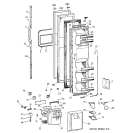FREEZER DOOR Diagram and Parts List for TRX22PPBABS  General Electric Refrigerator