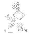 GAS & BURNER PARTS Diagram and Parts List for RGB530BEA2WH  Hotpoint Range