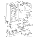 CABINET Diagram and Parts List for TBT18NABHRAA  General Electric Refrigerator