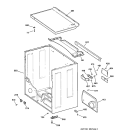 CABINET & TOP Diagram and Parts List for DCLR333EV0WW  General Electric Dryer
