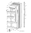 FRESH FOOD DOOR Diagram and Parts List for TPG21JRBBBB  General Electric Refrigerator