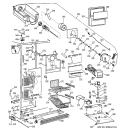 FREEZER SECTION Diagram and Parts List for TPG21KRBBWH  General Electric Refrigerator