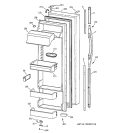 FRESH FOOD DOOR Diagram and Parts List for TPG24PRBBWW  General Electric Refrigerator