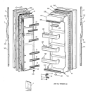DOORS Diagram and Parts List for TFT20JABBAA  General Electric Refrigerator