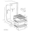 Part Location Diagram of WR38X2173 GE TRIM SHELF