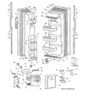 DOORS Diagram and Parts List for TFZ20JRBBWH  General Electric Refrigerator