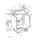 CABINET Diagram and Parts List for DPSF505EW1AA  General Electric Dryer
