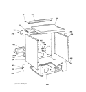 CABINET Diagram and Parts List for DHSR333EV0WB  General Electric Dryer