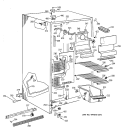 FREEZER SECTION Diagram and Parts List for TFZ20JABBWW  General Electric Refrigerator