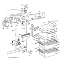 FRESH FOOD SECTION Diagram and Parts List for TFZ20JABBWW  General Electric Refrigerator