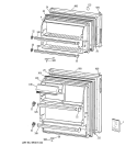 DOORS Diagram and Parts List for CTX18CYBHLAA  Hotpoint Refrigerator
