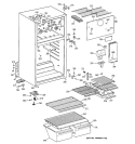 CABINET Diagram and Parts List for CTT18EABHRAA  Hotpoint Refrigerator
