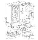 CABINET Diagram and Parts List for CTX18HABHRAA  Hotpoint Refrigerator