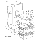 FRESH FOOD SHELVES Diagram and Parts List for CST20KABBAD  Hotpoint Refrigerator