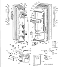DOORS Diagram and Parts List for CST25GRBBAA  Hotpoint Refrigerator