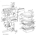 FRESH FOOD SECTION Diagram and Parts List for CST25GRBBAA  Hotpoint Refrigerator