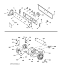 BACKSPLASH, BLOWER & DRIVE ASSEMBLY Diagram and Parts List for NWSR473EV0AA  Hotpoint Dryer