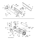 BACKSPLASH, BLOWER & DRIVE ASSEMBLY Diagram and Parts List for NBXR453GV0AA  Hotpoint Dryer