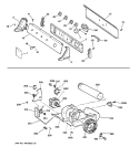 BACKSPLASH, BLOWER & DRIVE ASSEMBLY Diagram and Parts List for NWXR473EV0AA  Hotpoint Dryer