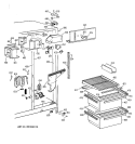FRESH FOOD SECTION Diagram and Parts List for MSZ20BWBBWW  General Electric Refrigerator