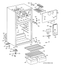 CABINET Diagram and Parts List for TBX16SYBHRAA  General Electric Refrigerator