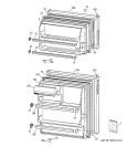 DOORS Diagram and Parts List for TBX14SYBHLAA  General Electric Refrigerator
