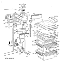 FRESH FOOD SECTION Diagram and Parts List for TFT22JABBAA  General Electric Refrigerator