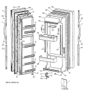 DOORS Diagram and Parts List for TFK22JABBAA  General Electric Refrigerator