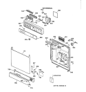 Part Location Diagram of WD34X10184 GE ESCUTCHEON