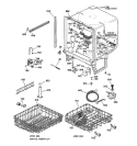 BODY PARTS Diagram and Parts List for GSD4020Z04BB  General Electric Dishwasher