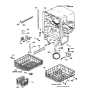 BODY PARTS Diagram and Parts List for GSD4124Z04BB  General Electric Dishwasher