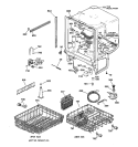 BODY PARTS Diagram and Parts List for GSD4132Z04WW  General Electric Dishwasher