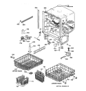BODY PARTS Diagram and Parts List for GSD4310Z04AA  General Electric Dishwasher