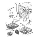 BODY PARTS Diagram and Parts List for GSD4315Z04AA  General Electric Dishwasher