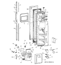 FREEZER DOOR Diagram and Parts List for TFT27PRBBAA  General Electric Refrigerator