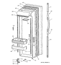FRESH FOOD DOOR Diagram and Parts List for TFX27ZPBABB  General Electric Refrigerator