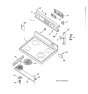 CONTROL PANEL & COOKTOP Diagram and Parts List for JBP63BB1AD  General Electric Range