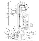 FREEZER DOOR Diagram and Parts List for TFT30PRBBWW  General Electric Refrigerator