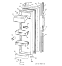 FRESH FOOD DOOR Diagram and Parts List for TFT30PRBBWW  General Electric Refrigerator