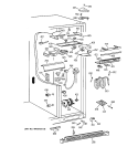 FRESH FOOD SECTION Diagram and Parts List for TFJ28PFBBWW  General Electric Refrigerator