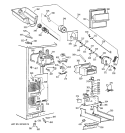 FREEZER SECTION Diagram and Parts List for TFT28PFBBWW  General Electric Refrigerator