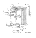 FRESH FOOD DOOR Diagram and Parts List for TBX22MACARWW  General Electric Refrigerator