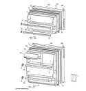 Part Location Diagram of WR78X8708 GE FF O. DOOR White W/TRIM
