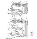 DOORS Diagram and Parts List for CTX14EYBHRWW  Hotpoint Refrigerator