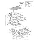SHELF PARTS Diagram and Parts List for CTX19MACARAA  Hotpoint Refrigerator