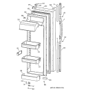 FRESH FOOD DOOR Diagram and Parts List for CSK30DRBBAA  Hotpoint Refrigerator