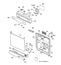 ESCUTCHEON & DOOR ASSEMBLY Diagram and Parts List for HDA3220Z04BB  Hotpoint Dishwasher