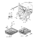 BODY PARTS Diagram and Parts List for HDA3220Z04BB  Hotpoint Dishwasher