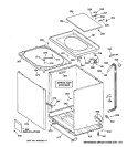 CABINET, COVER & FRONT PANEL Diagram and Parts List for VBXR1070W0AA  Hotpoint Washer