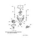 SUSPENSION, PUMP & DRIVE COMPONENTS Diagram and Parts List for VBXR1070W0AA  Hotpoint Washer